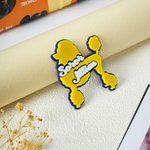 Personalized Poodle Shape Soror Name Brooch Pin Sorority Accessories Bid Day Sorority Initiation Gift for Sister Friend