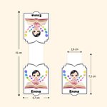 Marque-Page Magnétique Personnalisé avec Personnage de Dessin Animé Assis et Nom Cadeau Rentrée Anniversaire pour Amoureux des Livres