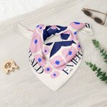 Personlig Multicolor Ocean Art Illustration Whale Jellyfish Square Satin Scarf med namn Resa Party Accessoar Present för kvinnor