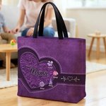 Personalisierte Retro Geburt Blume große Kapazität wasserdichte Tragetasche mit Namen und Titel Muttertag Geburtstag Jahrestag Geschenk für Frauen Mom Oma