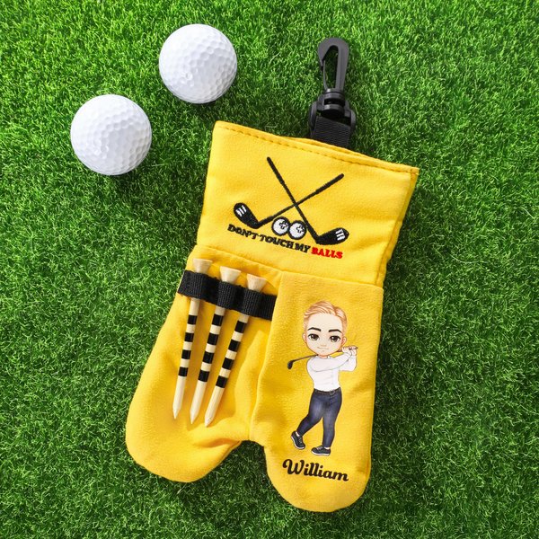 Henkilökohtainen sarjakuvahahmo Golf Ball Sack nimi ja vyölipas Funny Golf tarvikkeet Syntymäpäivälahja Golf Loverille