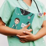 Personalized Cartoon Medical Character Multicolor Acrylic Clipboard with Low Profile Clip Nurse Week Appreciation Gift for Medical Staff