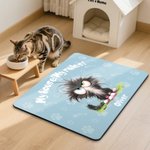 Personalisierte niedliche Katze Hund wischen Sie Ihre Pfoten Fußmatte mit Namen und Text Home Decor Geburtstag Housewarming Geschenk für Tierliebhaber