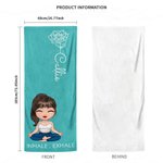 Personalizada Nacimiento Flor Caricatura Personaje Super Absorbente Esterilla de Yoga Toalla con Nombre Gimnasio Accesorios Regalo de Cumpleaños para Mujeres Amantes del Yoga