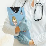 Personalized Cartoon Medical Character Multicolor Acrylic Clipboard with Low Profile Clip Nurse Week Appreciation Gift for Medical Staff