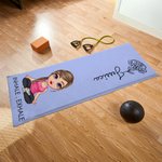 Personalizada Nacimiento Flor Caricatura Personaje Super Absorbente Esterilla de Yoga Toalla con Nombre Gimnasio Accesorios Regalo de Cumpleaños para Mujeres Amantes del Yoga