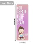 Personalisierte Cartoon Yoga Charakter Gradient-Farbe Anti-Rutsch-Yoga-Matte mit Text und Name Geburtstag Fitness Geschenk für Yoga-Liebhaber