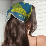 Personalizado Arte Floral Abstracto Pañuelo de seda con nombre diario de la fiesta de cumpleaños de aniversario de regalo para las mujeres