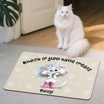Personalisierte niedliche Katze Hund wischen Sie Ihre Pfoten Fußmatte mit Namen und Text Home Decor Geburtstag Housewarming Geschenk für Tierliebhaber