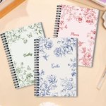 Cuaderno personalizado Toile De Jouy Floral Mariposa Colibrí A5 espiral con 120 páginas Cumpleaños Regalo de Navidad para Mujeres Niñas
