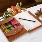 Personalized Bible Verse Sunflower Portable A5 PU Leather Notebook Cover with Text and Pocket Birthday Christian Inspirational Gift for Women