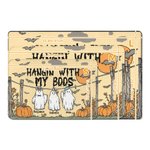 Personalized Hanging With My Boos Cute Ghost Pumpkin Doormat with 1-6 Names Home Decoration Halloween Gift for Family Friends