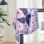 Personlig Multicolor Ocean Art Illustration Whale Jellyfish Square Satin Scarf med namn Resa Party Accessoar Present för kvinnor