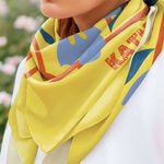 Personalizado Arte Floral Abstracto Pañuelo de seda con nombre diario de la fiesta de cumpleaños de aniversario de regalo para las mujeres