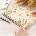 Cuaderno personalizado Toile De Jouy Floral Mariposa Colibrí A5 espiral con 120 páginas Cumpleaños Regalo de Navidad para Mujeres Niñas