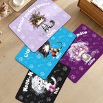 Personalisierte niedliche Katze Hund wischen Sie Ihre Pfoten Fußmatte mit Namen und Text Home Decor Geburtstag Housewarming Geschenk für Tierliebhaber