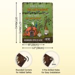 Personalized Pumpkin House Garden Vertical Metal Sign with Name and Title Garden Decor Halloween Gift for Grandparents Gardening Lovers