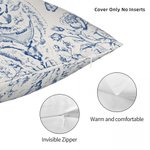 Personalized Floral Pet Photo Soft Throw Pillow Cover with Name and Date Home Decor Christmas Birthday Gift for Pet Lovers