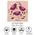 Personalizado Arte Floral Abstracto Pañuelo de seda con nombre diario de la fiesta de cumpleaños de aniversario de regalo para las mujeres