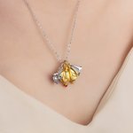 Personligt 1-6 födelsedagshalsband med blommor och födelsedagsberlocker Smickrande familjesmycken Födelsedag, jubileum, mors dag - present till kvinnor