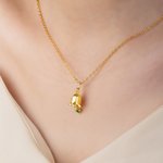 Personligt 1-6 födelsedagshalsband med blommor och födelsedagsberlocker Smickrande familjesmycken Födelsedag, jubileum, mors dag - present till kvinnor