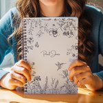 Cuaderno personalizado Toile De Jouy Floral Mariposa Colibrí A5 espiral con 120 páginas Cumpleaños Regalo de Navidad para Mujeres Niñas