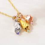 Personligt 1-6 födelsedagshalsband med blommor och födelsedagsberlocker Smickrande familjesmycken Födelsedag, jubileum, mors dag - present till kvinnor