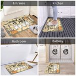 Personalized Hanging With My Boos Cute Ghost Pumpkin Doormat with 1-6 Names Home Decoration Halloween Gift for Family Friends