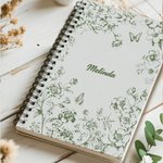 Cuaderno personalizado Toile De Jouy Floral Mariposa Colibrí A5 espiral con 120 páginas Cumpleaños Regalo de Navidad para Mujeres Niñas