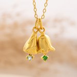 Personligt 1-6 födelsedagshalsband med blommor och födelsedagsberlocker Smickrande familjesmycken Födelsedag, jubileum, mors dag - present till kvinnor