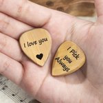 Personalised Guitar Birth Flower Butterfly Wooden Guitar Name Picks Storage Box with 3 Picks Birthday Gift for Music Lovers Guitarists