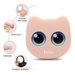 Personligt 6 delars sminkborstset med förvaringsbox och spegel söt storögd katt med namn perfekt present till kvinnor bröllop svensexa resa födelsedag