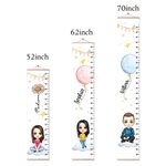 Personalized Cartoon Character Birth Flower Balloon Hanging Growth Chart with Name Bedroom Decor Birthday Gift for Kids