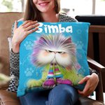 Personalized Cute Whimsical Cat Dog Soft Throw Pillow Cover with Name Home Decor Birthday Gift for Friends Family Pet lovers