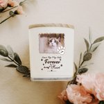 Tarro de vela personalizado con foto de mascota, nombre, vela LED y tapa de madera Regalo conmemorativo por la pérdida de una mascota