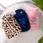Personalised Embroidered Pet Photo Hot Water Bottle with Name and Soft Cover Winter Essential Birthday Christmas Gift for Pet Lover Family Friend