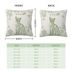 Personalized Floral Pet Photo Soft Throw Pillow Cover with Name and Date Home Decor Christmas Birthday Gift for Pet Lovers
