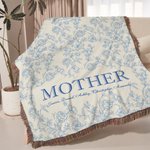 Personlig Retro blommig design mjuk pläd filt med namn och titel heminredning jul födelsedagspresent för kvinnor familj