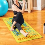 Personalized Name Word Cloud Super Absorbent Yoga Towel Sports Accessories Holiday Party Birthday Gift for Yoga Lovers Women