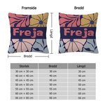 Personlig blommig mjuk kuddfodral med namn för hemmet perfekt födelsedagspresent till kvinna eller vän