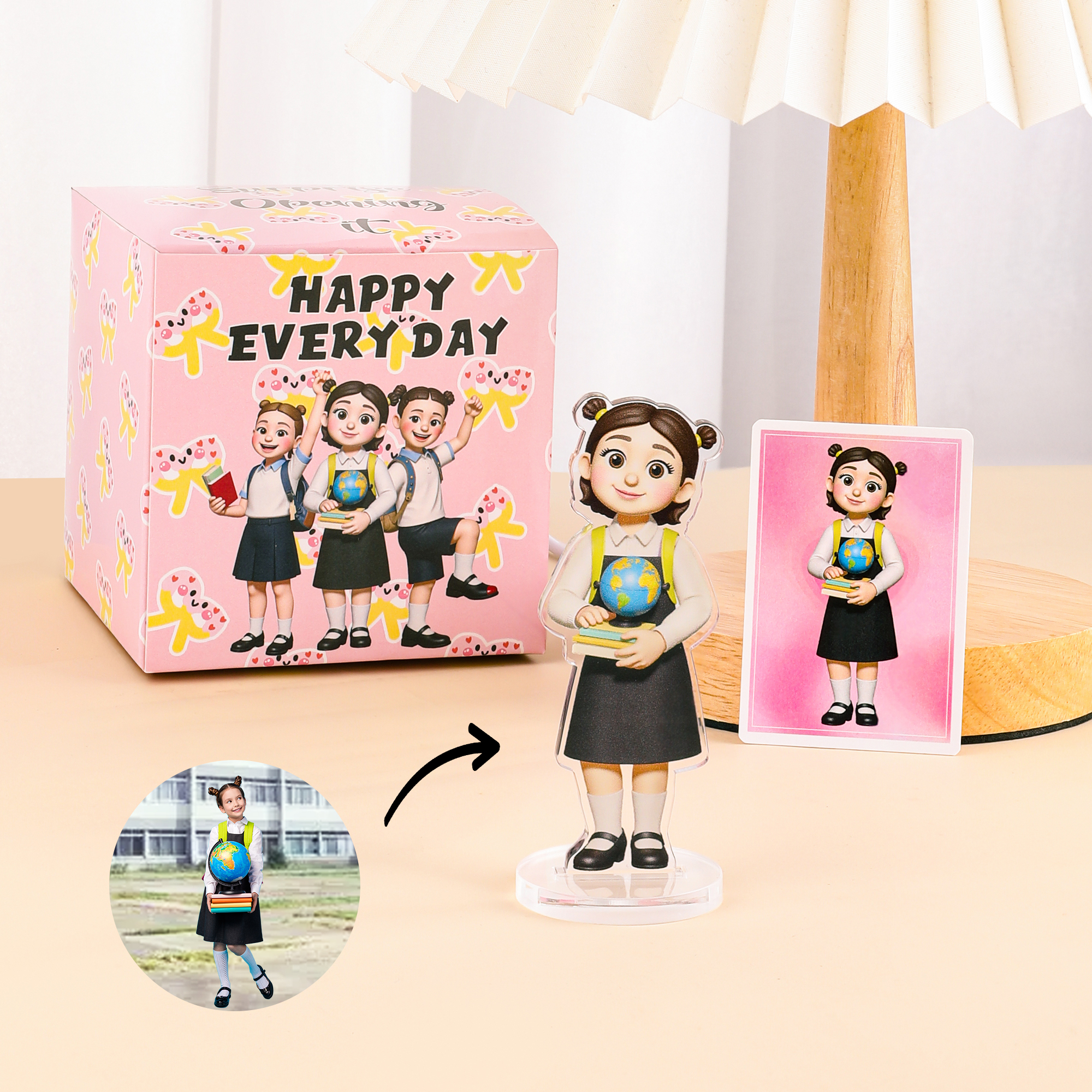 Ornement personnalisé 4-6 Photos Acrylique Blind Box Home Decor Anniversaire Surprise Cadeau pour Ami Blind Box Lover