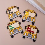 Personalized School Bus Design Magnet with Text Appreciation Day End of School Gift for School Bus Driver