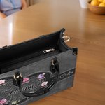 Personalisierte Vintage Geburt Blume große Tragetasche mit 1-12 Namen und Schultergurt Geburtstag Jahrestag Weihnachtsgeschenk für Frauen