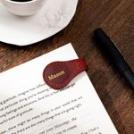 Gepersonaliseerde Lederen Magnetische Bladwijzerclip met Naamgravure Leesaccessoire Verjaardagscadeau voor Boekenliefhebbers en Boekenwurmen