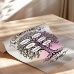 Personalized Family Tree of Life 1- 12 Names Canvas Poster Framed Frameless Painting Wall Decor Anniversary Christmas Housewarming Gift for Family