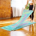Personalized Word Cloud Name Anti-Slip Yoga Mat with Name Fitness Sports Accessories Birthday Team Gift for Yoga Lovers Women