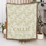 Personlig Retro blommig design mjuk pläd filt med namn och titel heminredning jul födelsedagspresent för kvinnor familj