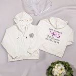 Personalisierte Just Married Frau Herr Multicolor 100% Baumwolle Zip Up Hoodie mit Namen Hochzeit Braut Dusche Flitterwochen Geschenk für Braut Bräutigam Paar
