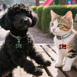 Personalised 3D Cartoon Dog Cat Bone Design Signage Pet Tag with Name Birthday Outdoor Activities Gift for Pet Lovers Owners