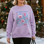 Personalisiertes Mehrfarbiges Blühende-Blumen T-Shirt Sweatshirt mit Namen und Text Geburtstag Schulanfang Junggesellinnenabschied Geschenk für Damen